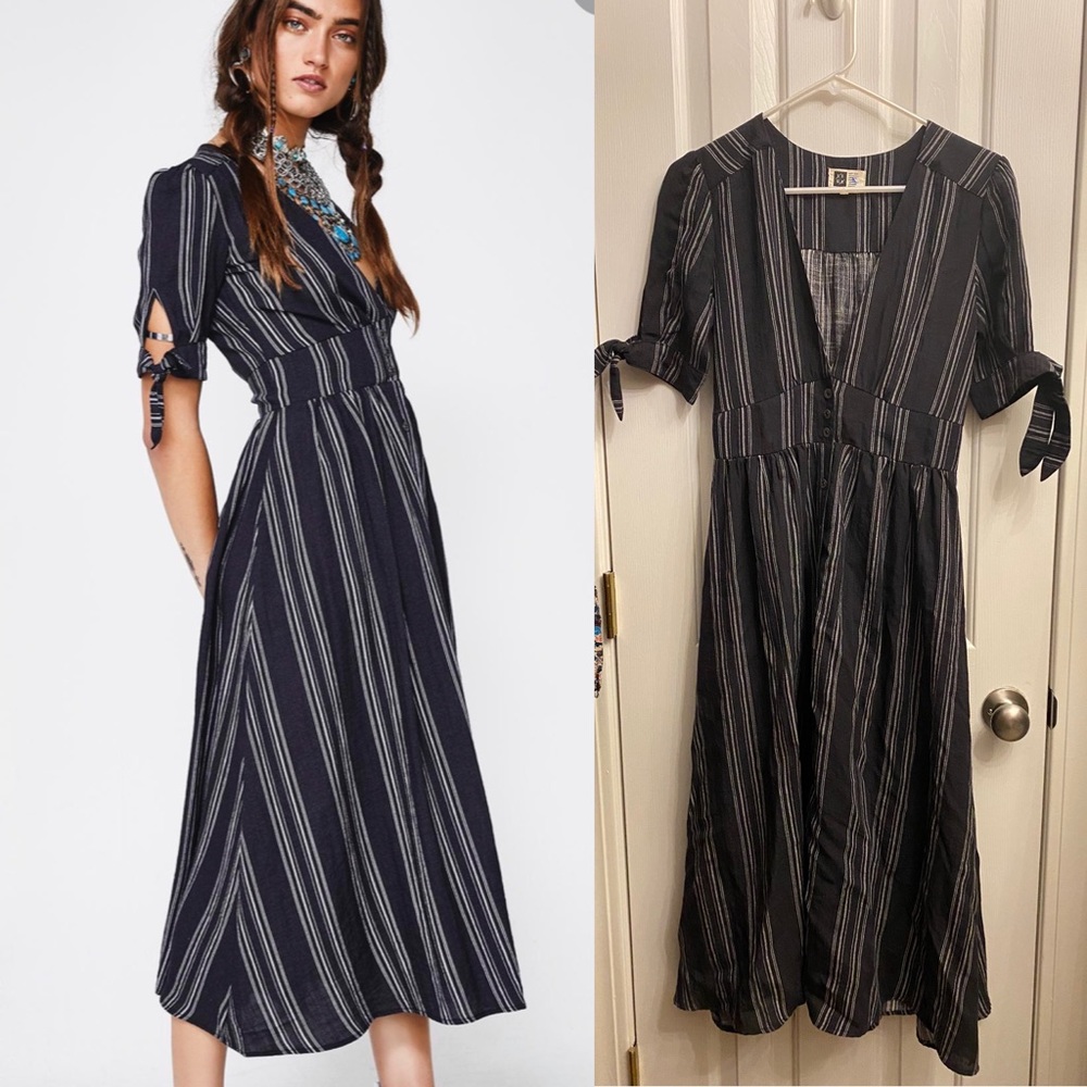 LIRA Striped Maverick Midi Dress